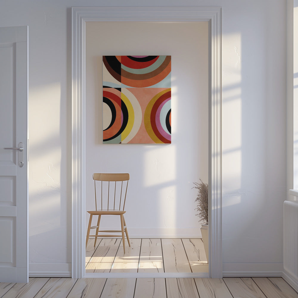 Varma färger Bauhaus Geometri3 | Canvas