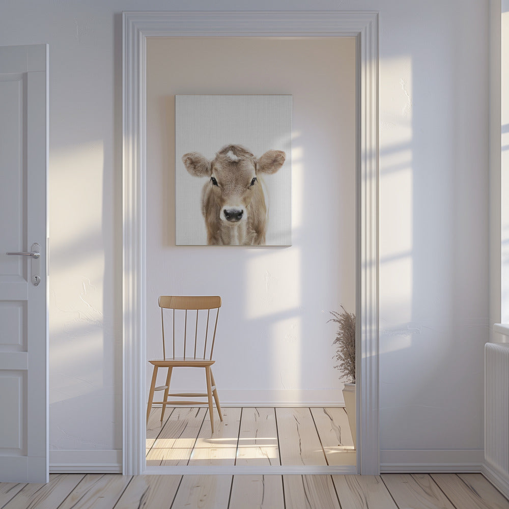 Peekaboo Baby Cow | Wydruki na łótnie