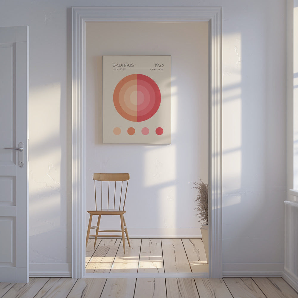 Appartamento rosa Bauhaus | Stampe su Tela