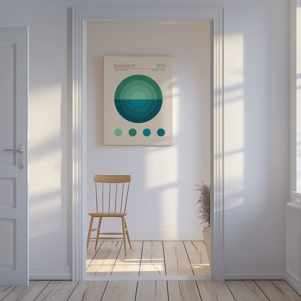 Bauhaus Blå Cirkeln | Canvas