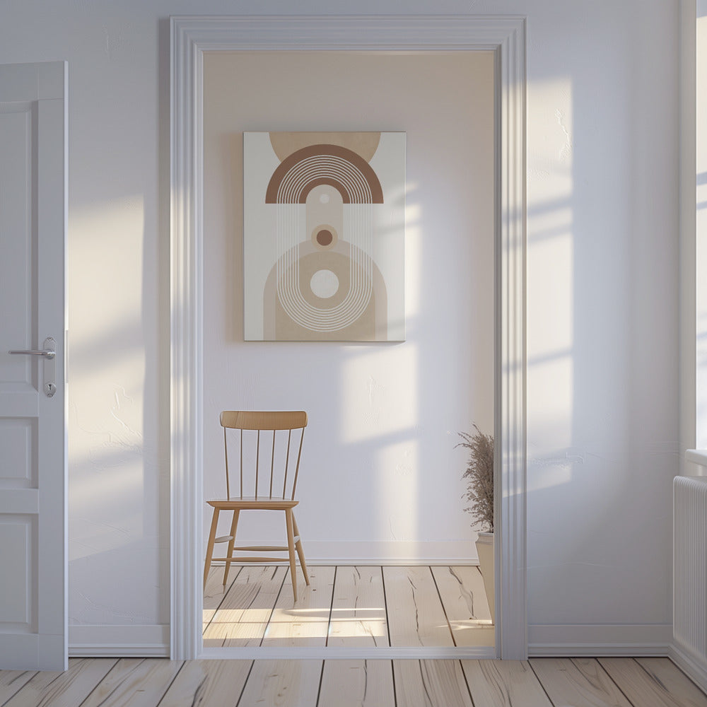 Beige Mid Century Poster - Stampe d’Arte | Stampe su Tela