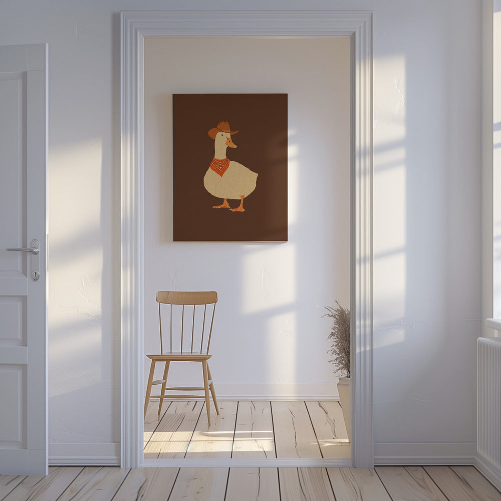 Bo the Cowboy Duck | Canvas