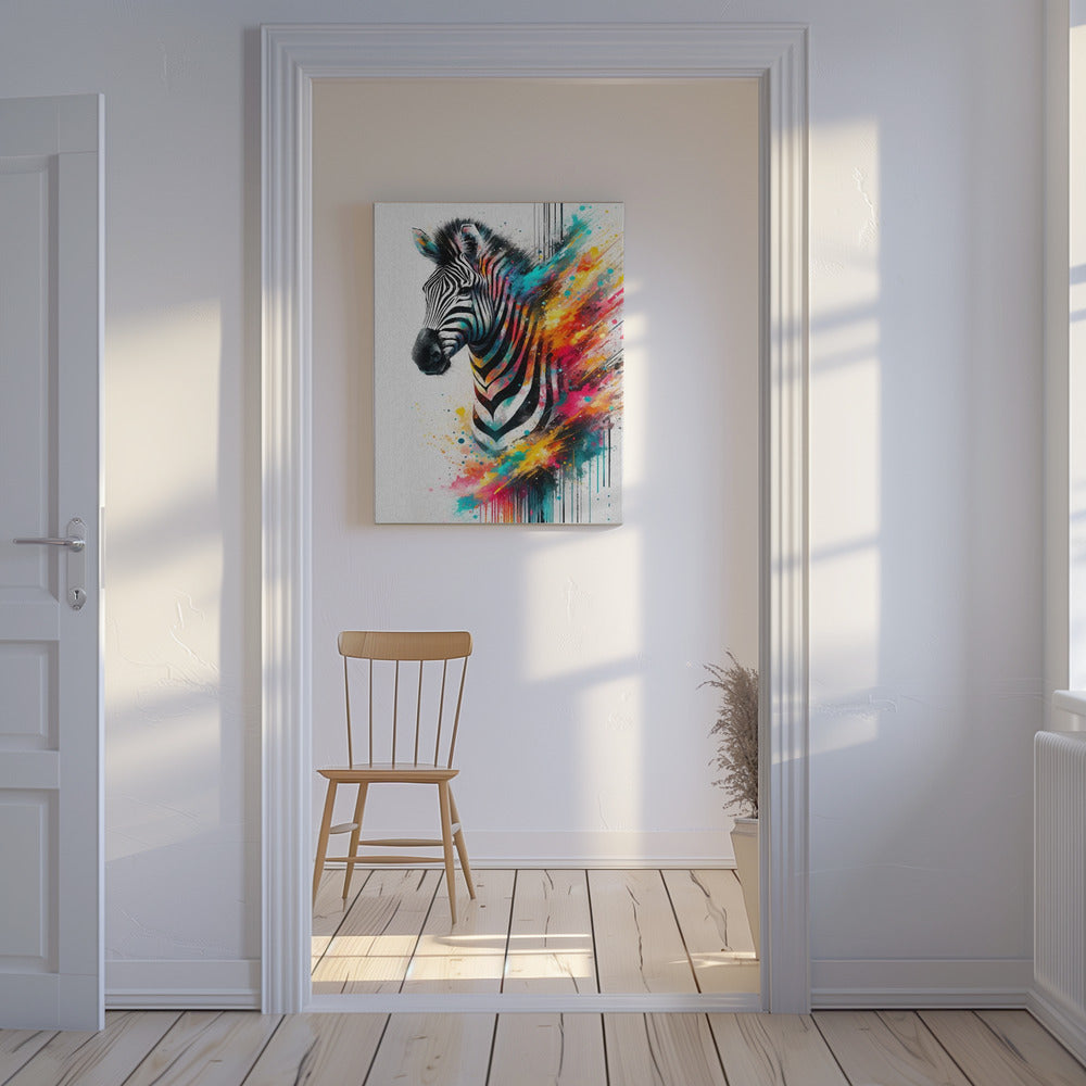 Zèbre coloré | Tableaux sur Toile