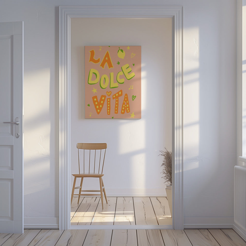 Poster La Dolce Vita Rosa Up | Canvas