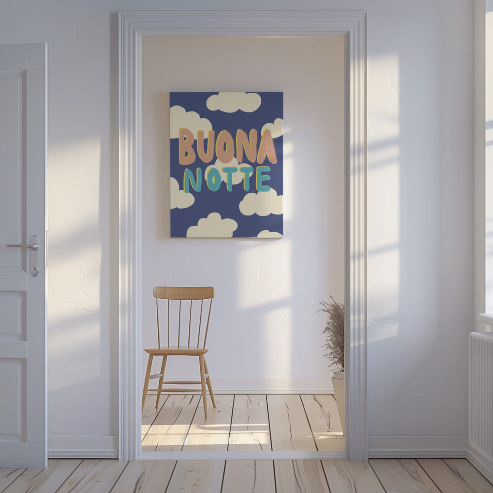 Poster Buona Notte Up | Canvas