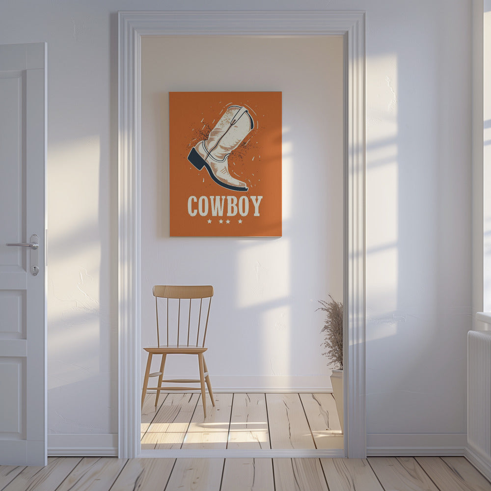 Vintage cowboylaarzen | Canvasprints