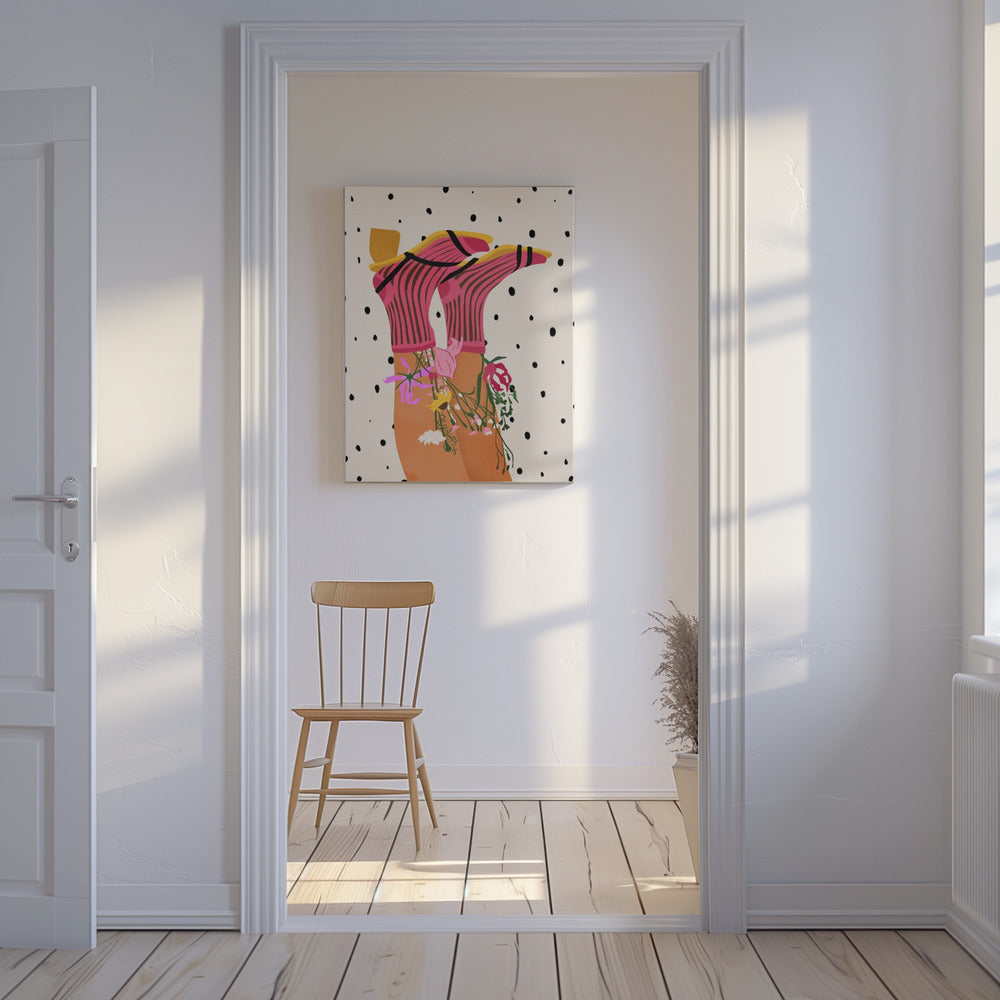 Blommig Stegglädje | Canvas