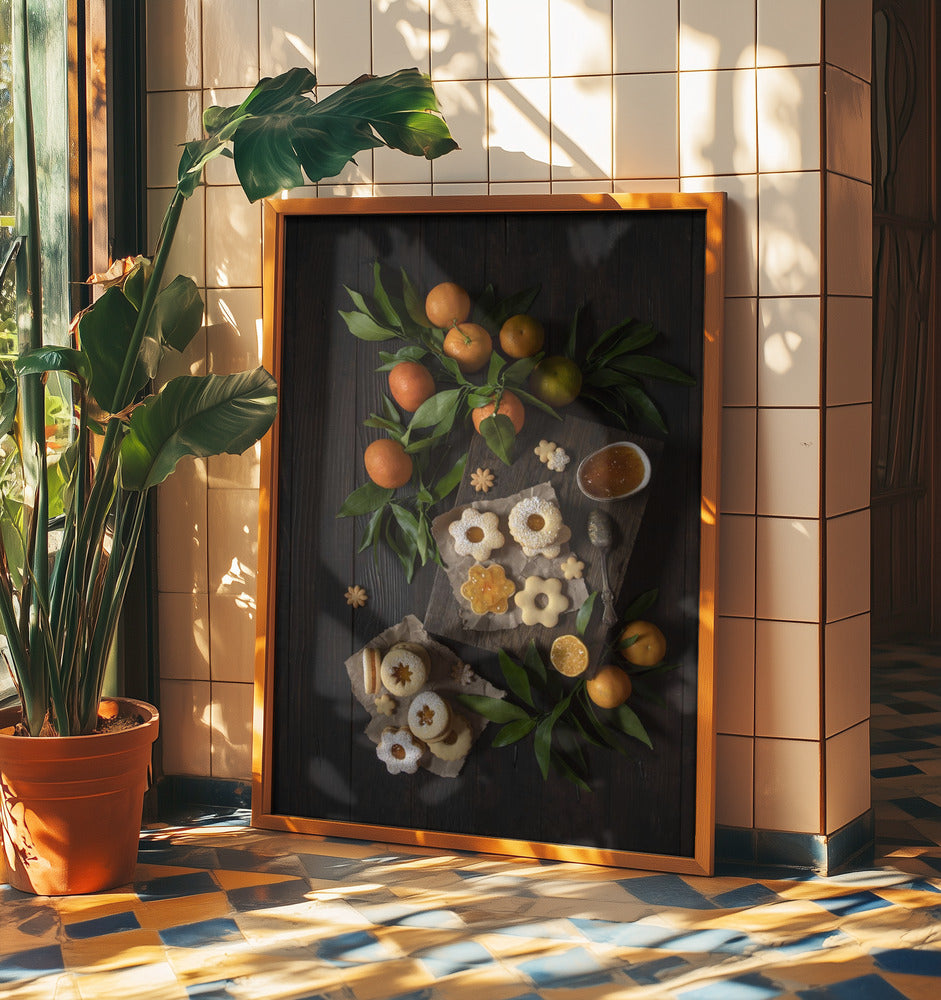 Biscuits Linzer à la mandarine | Posters - Affiche Artistique