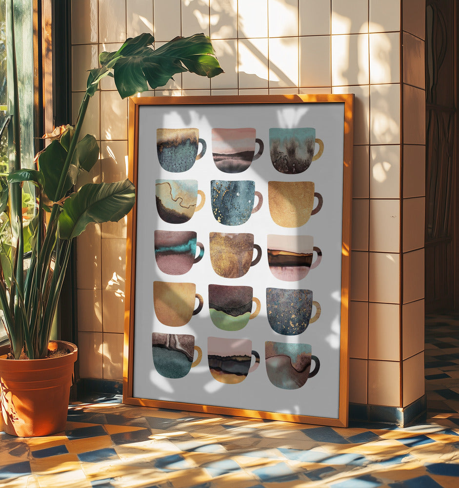 Jordnära kaffekoppar | Poster