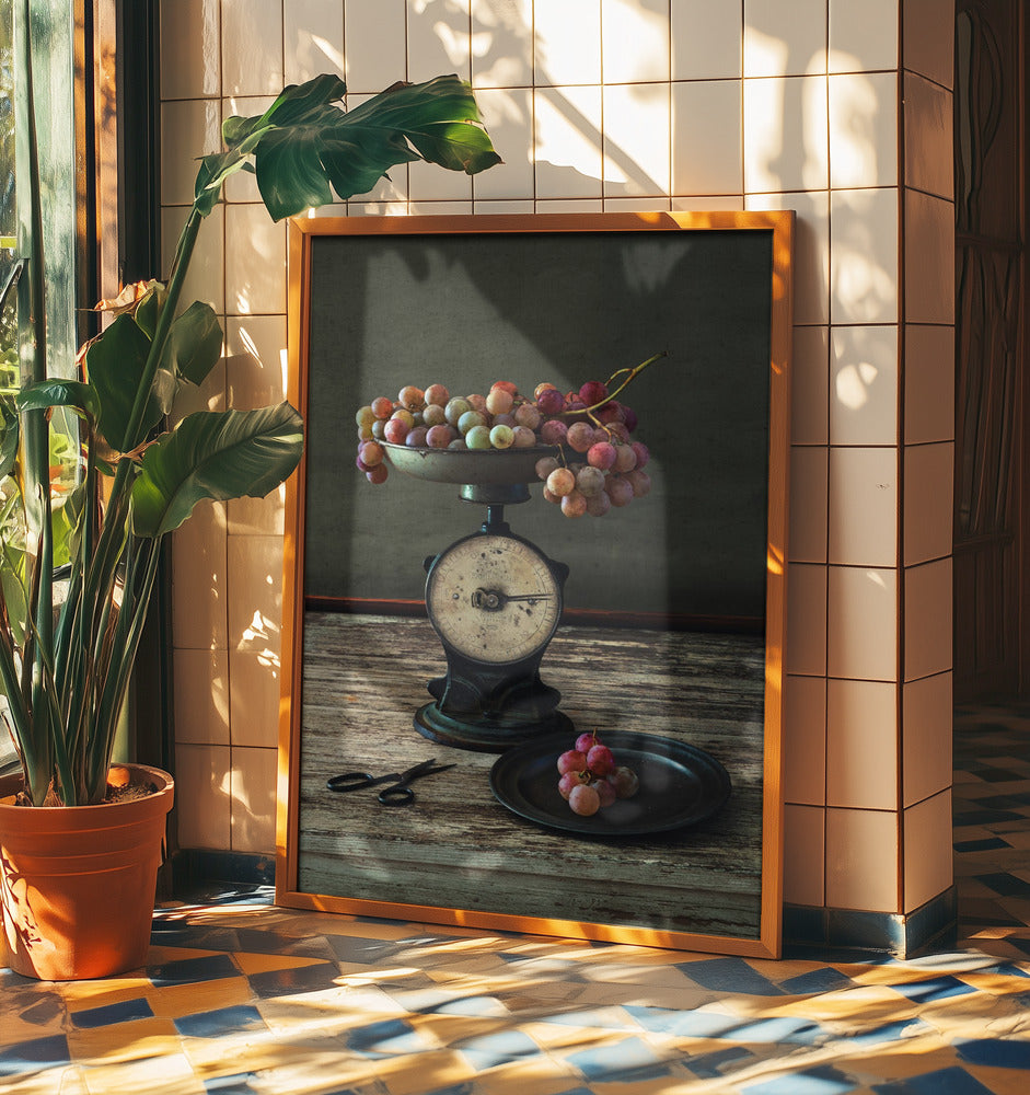 Nature morte aux raisins sur une balance | Posters - Affiche Artistique