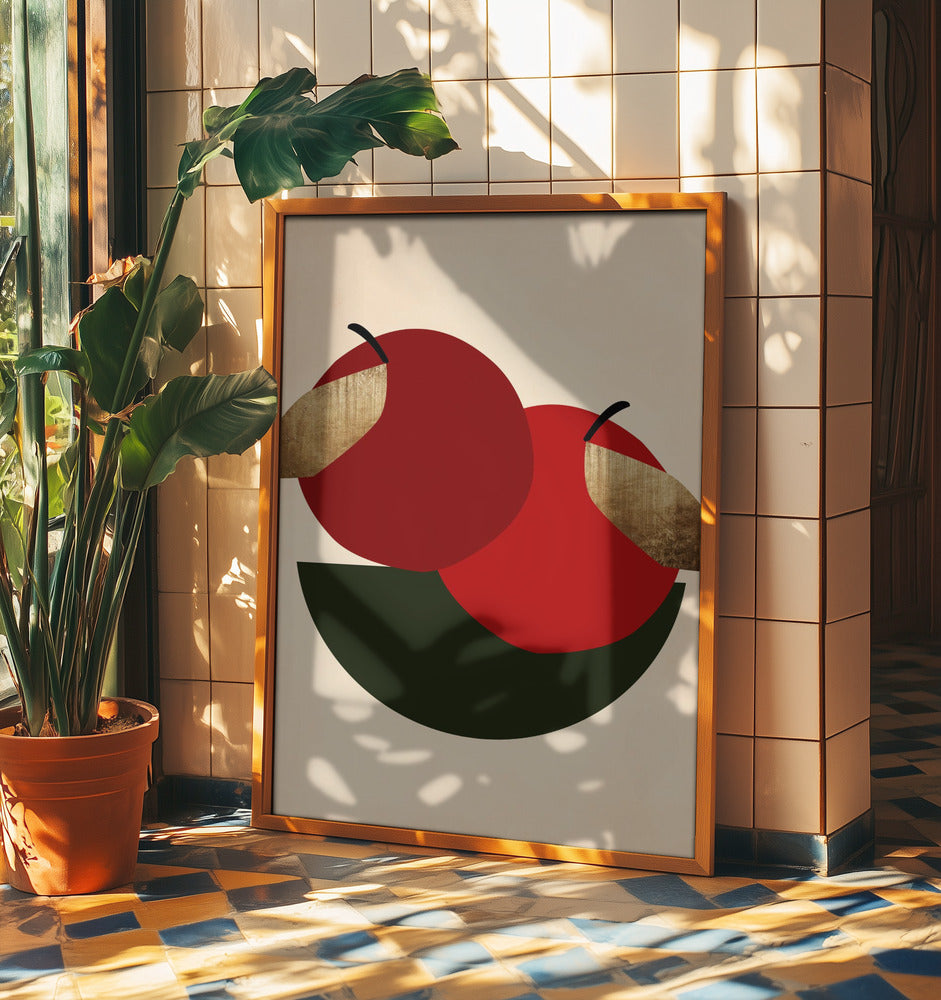 Deux pommes rouges | Posters - Affiche Artistique