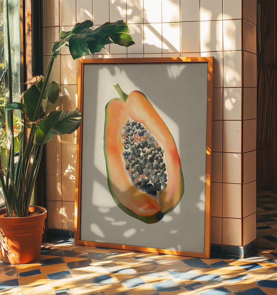 Vintage fruit- Papaya | Poster