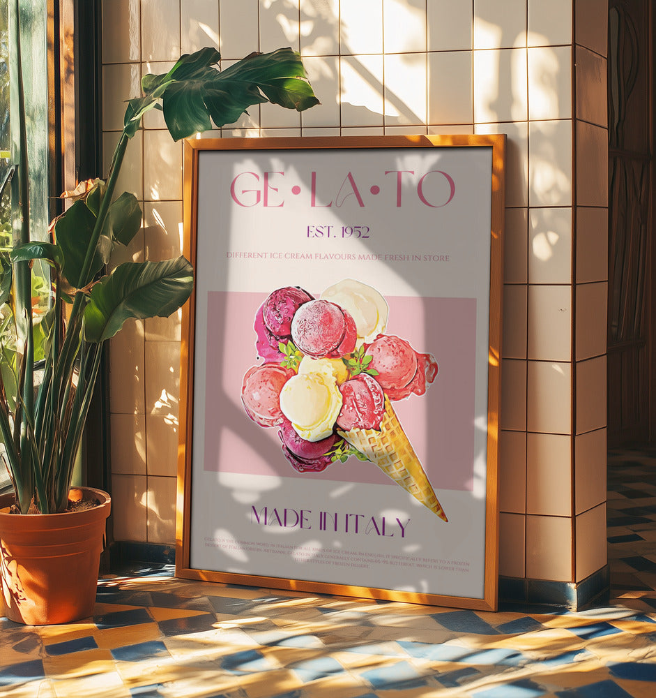 Gelato-affisch i vintagestil | Affisch