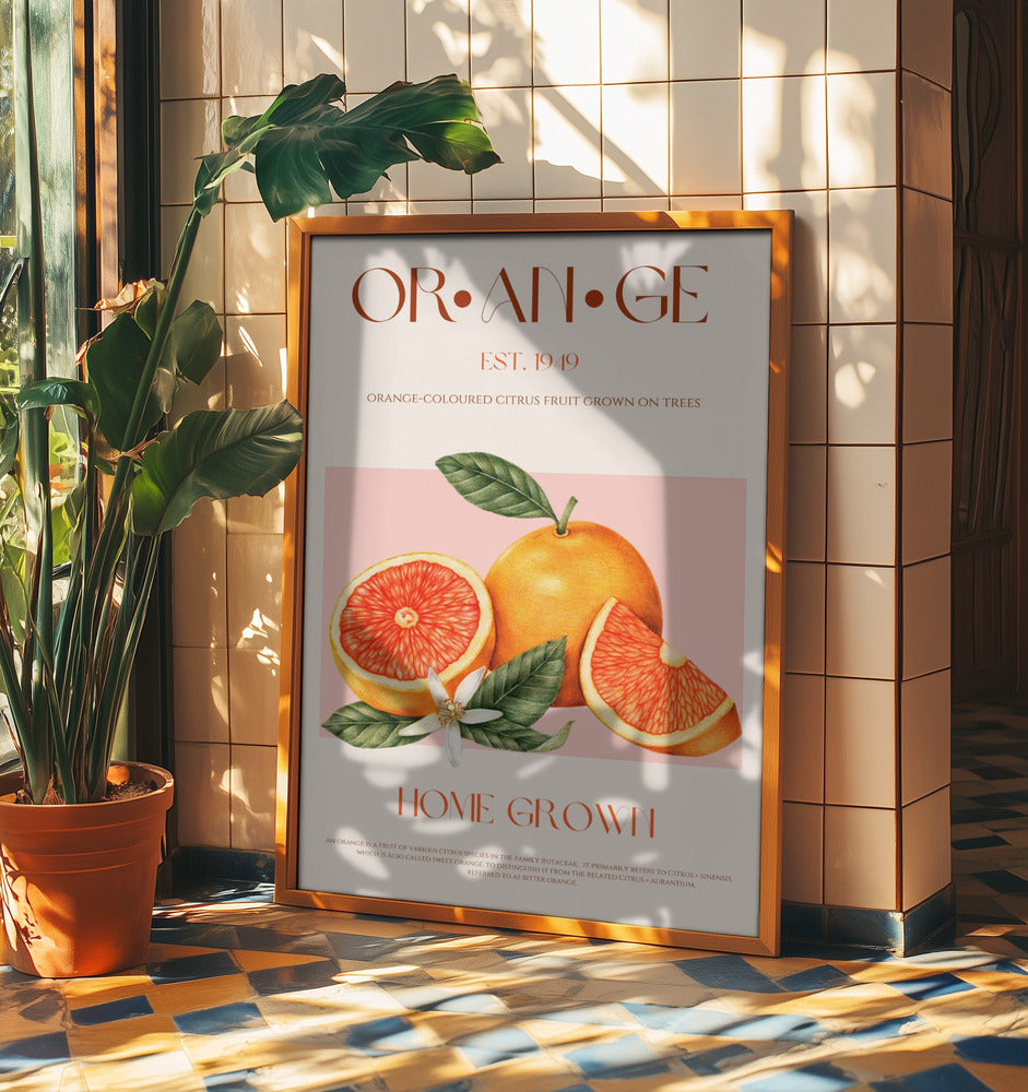 Vintage-Thema mit leuchtenden Orangen | Poster