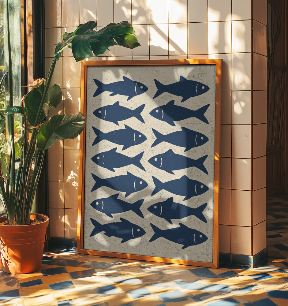 Blue Fish Array | Poster