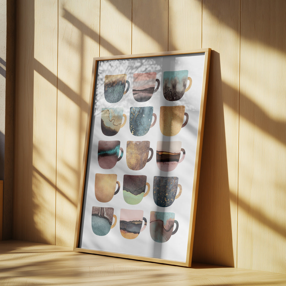 Jordnära kaffekoppar | Poster