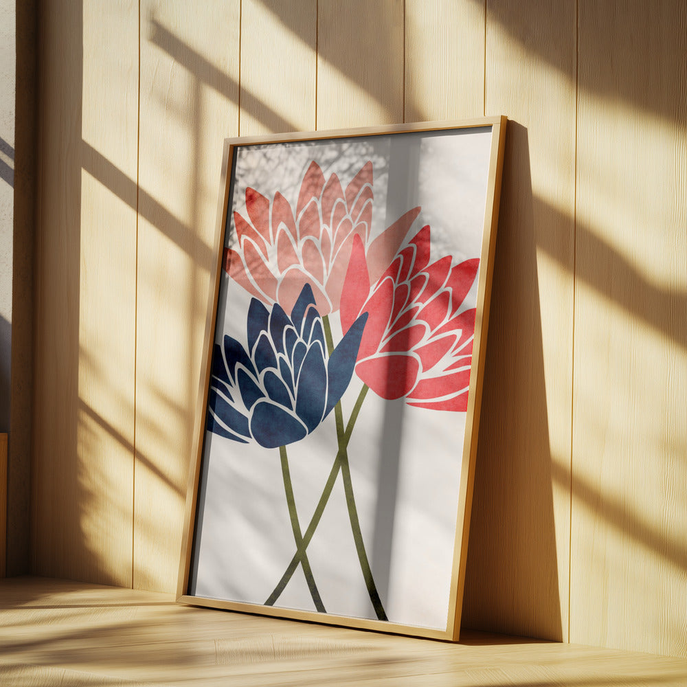 Tres flores danzantes | Posters  - Impresiones de Arte