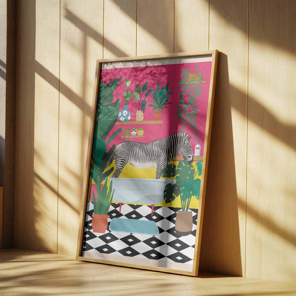 Zebra-Badezeit | Poster