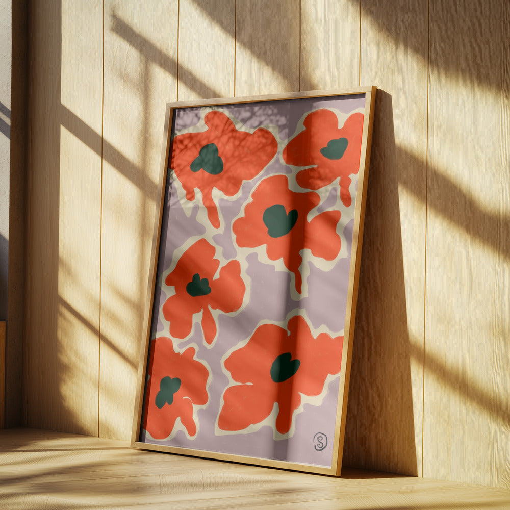 Vibrant Poppy Flowers | Poster