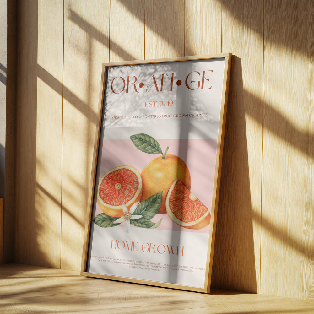 Vintage-Thema mit leuchtenden Orangen | Poster