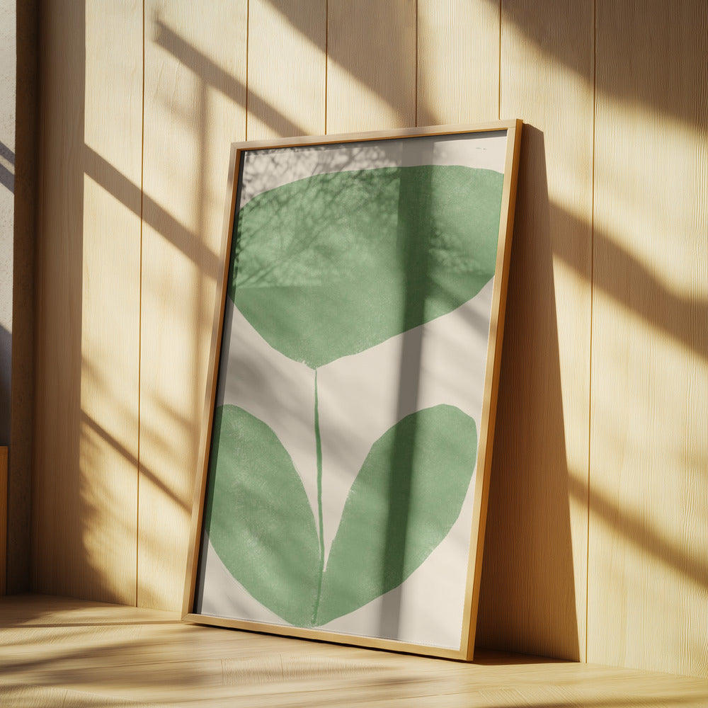 Minimal Green Blossom | Poster