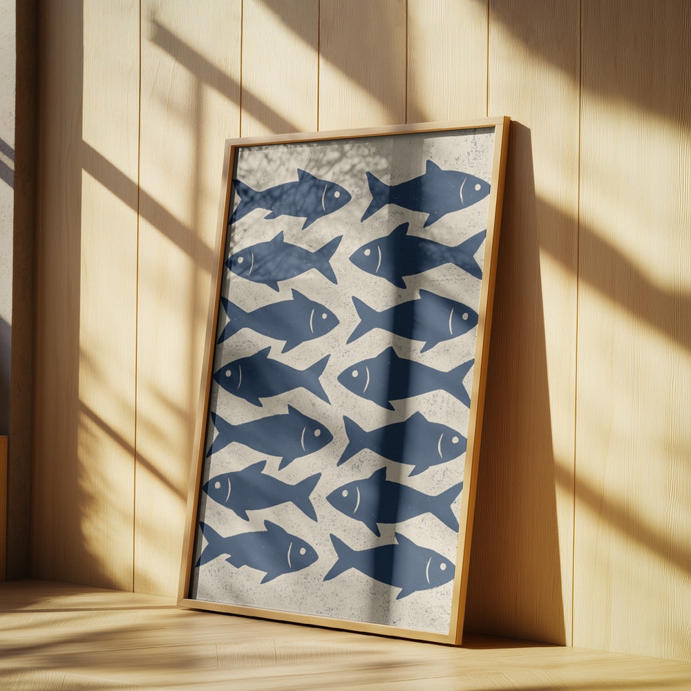 Blue Fish Array | Poster