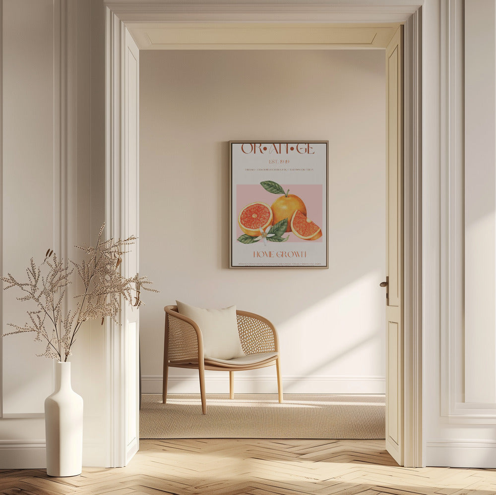 Vintage-Thema mit leuchtenden Orangen | Poster