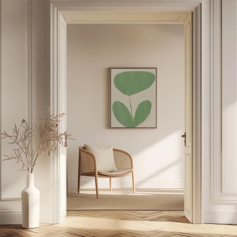 Minimal Green Blossom | Poster