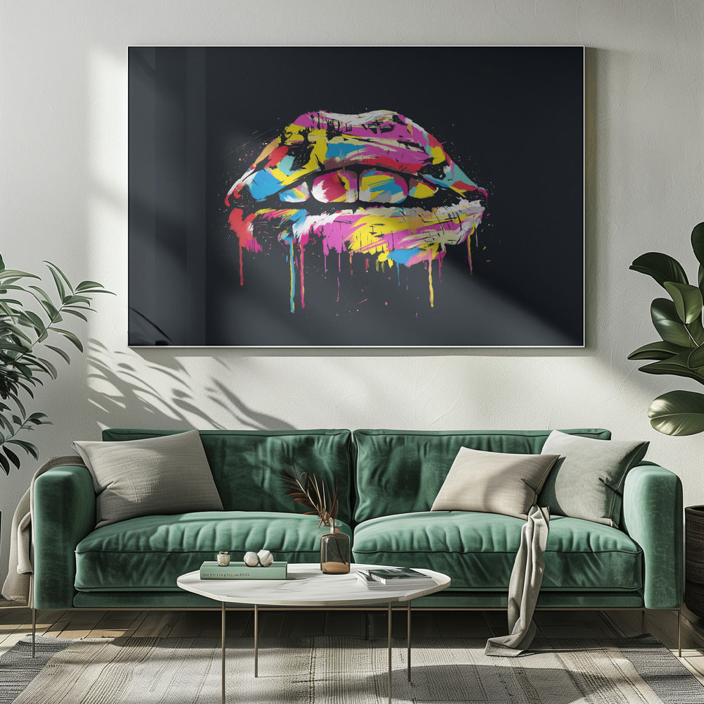 Bunte Lippen | Leinwand-Bilder