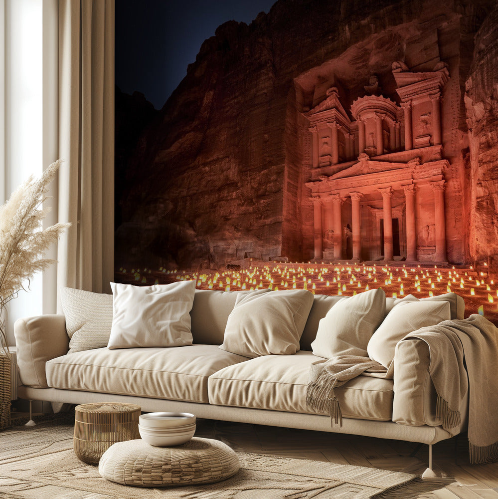 Petra de noche | Papel Pintado Fotográfico
