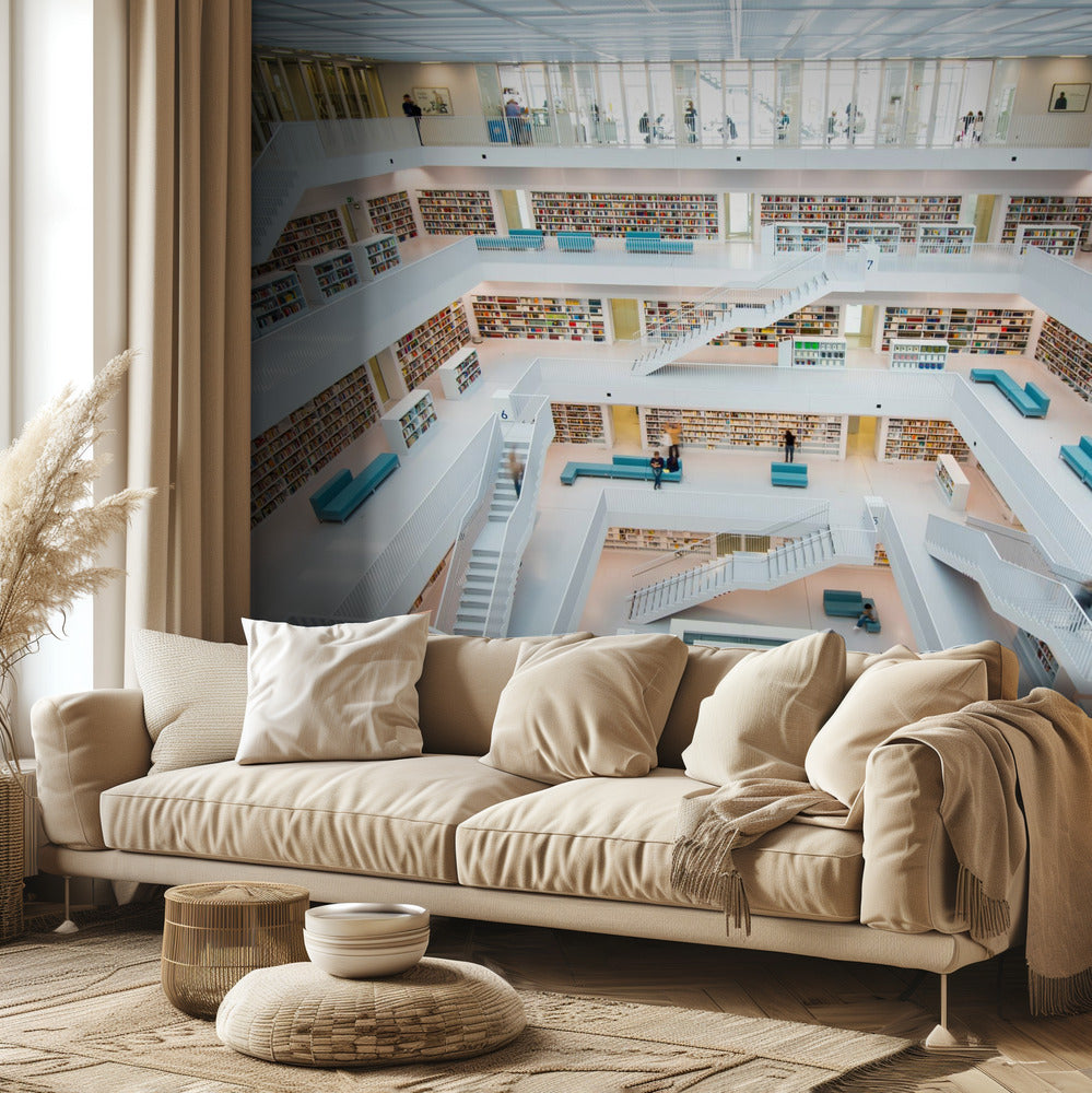biblioteka Stuttgart | Fototapeta
