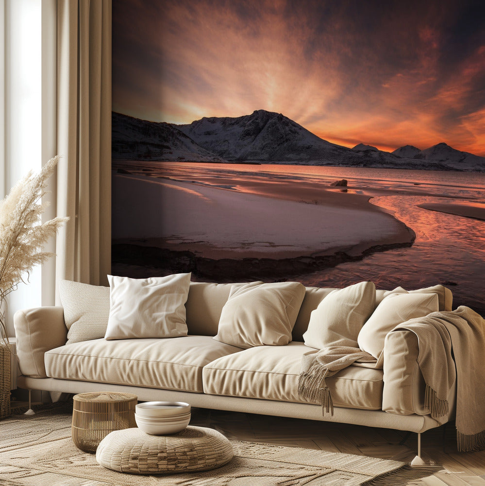 Atardecer dorado | Papel Pintado Fotográfico