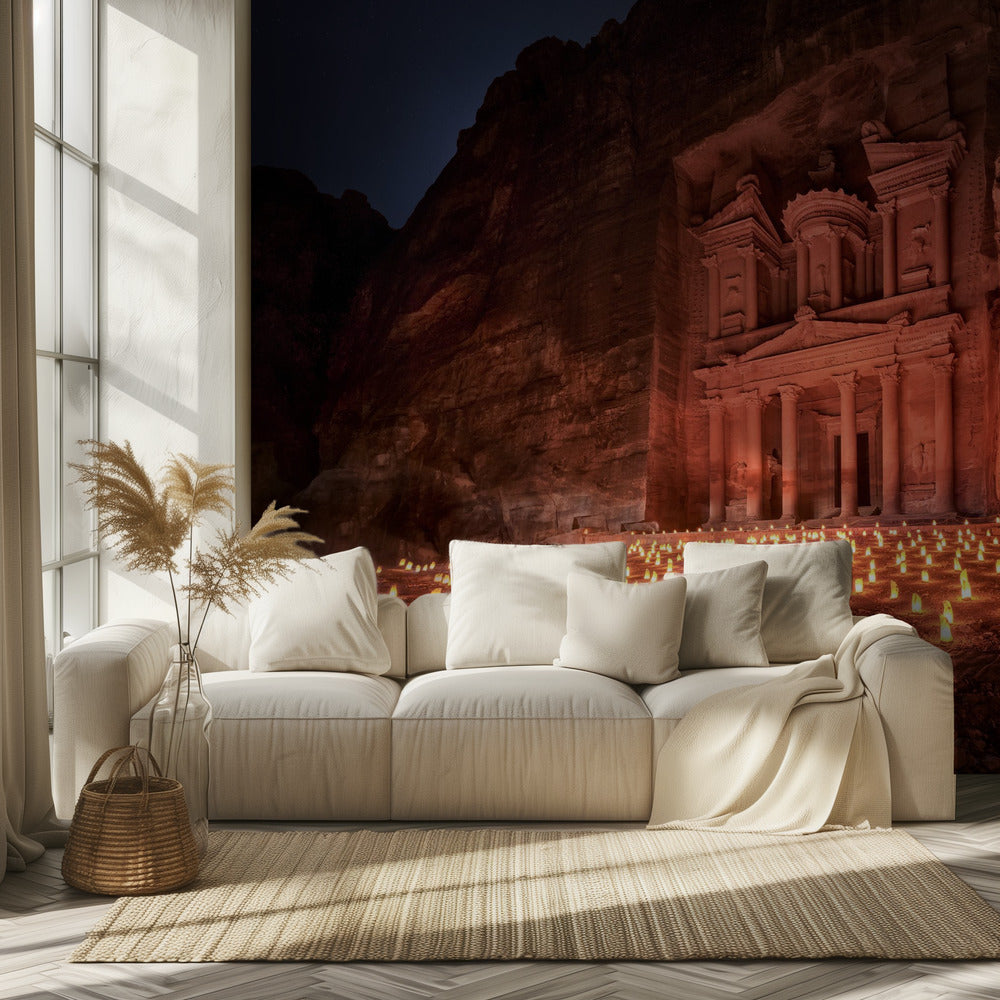 Petra de noche | Papel Pintado Fotográfico