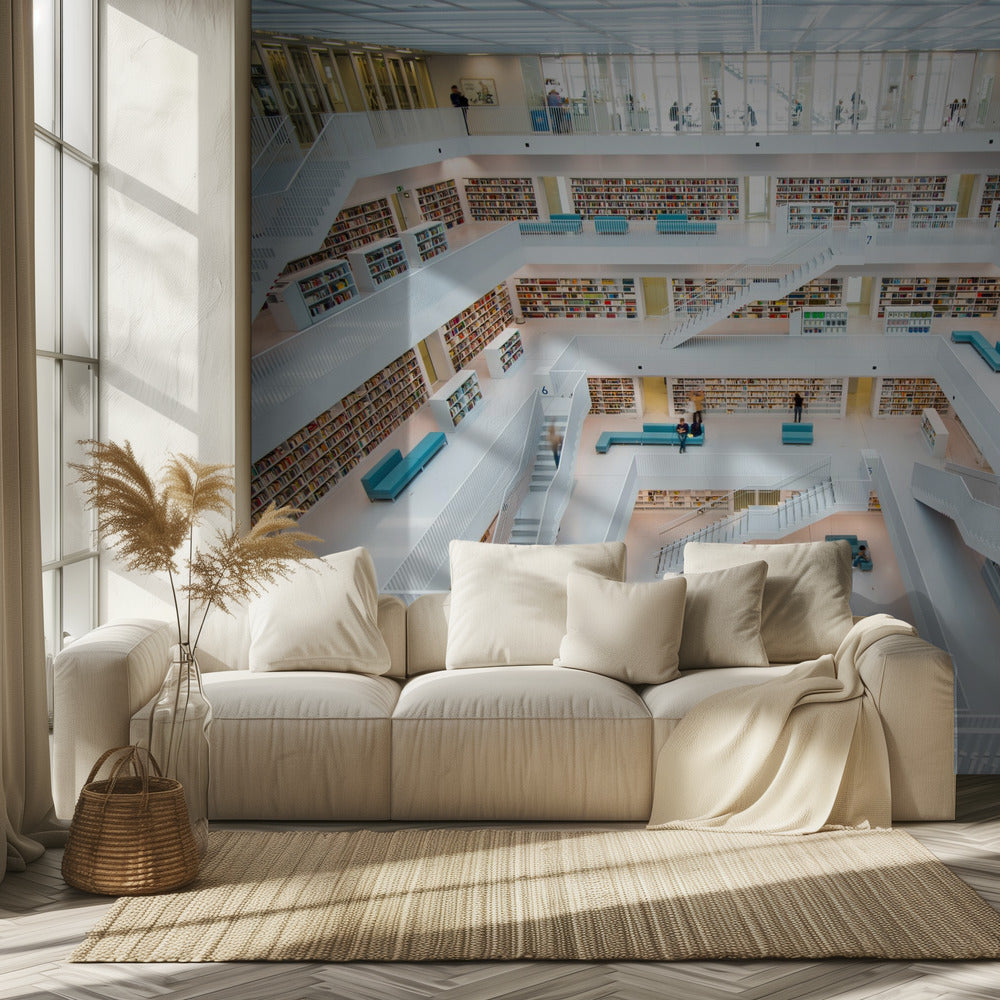 biblioteka Stuttgart | Fototapeta