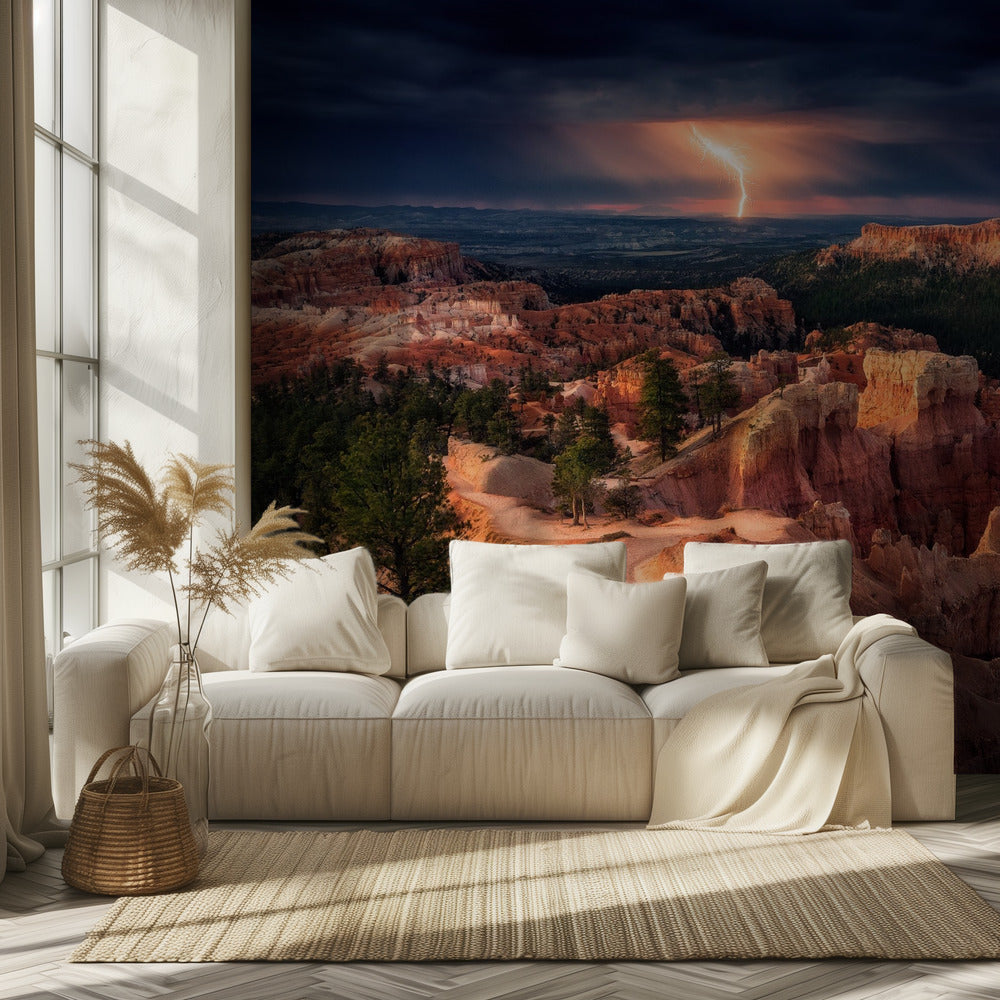 Relámpagos sobre Bryce Canyon | Papel Pintado Fotográfico