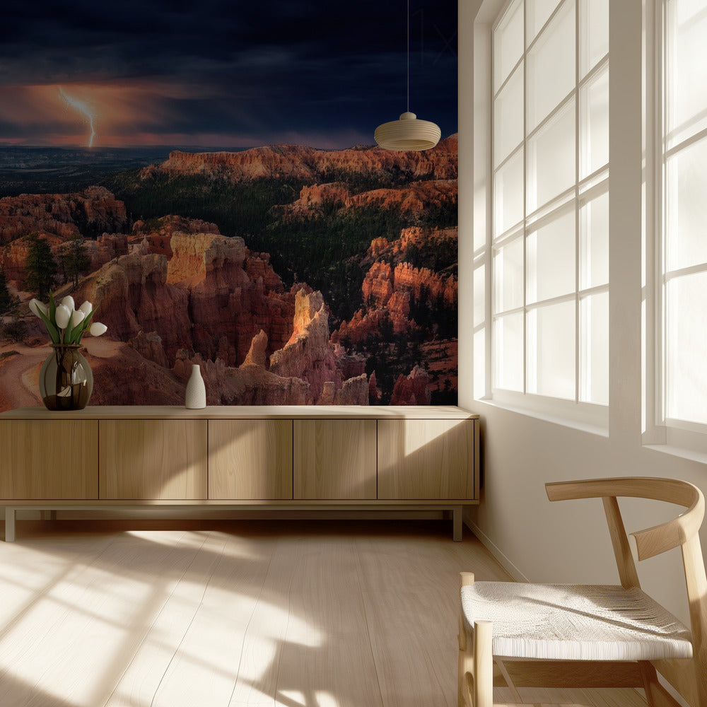Relámpagos sobre Bryce Canyon | Papel Pintado Fotográfico