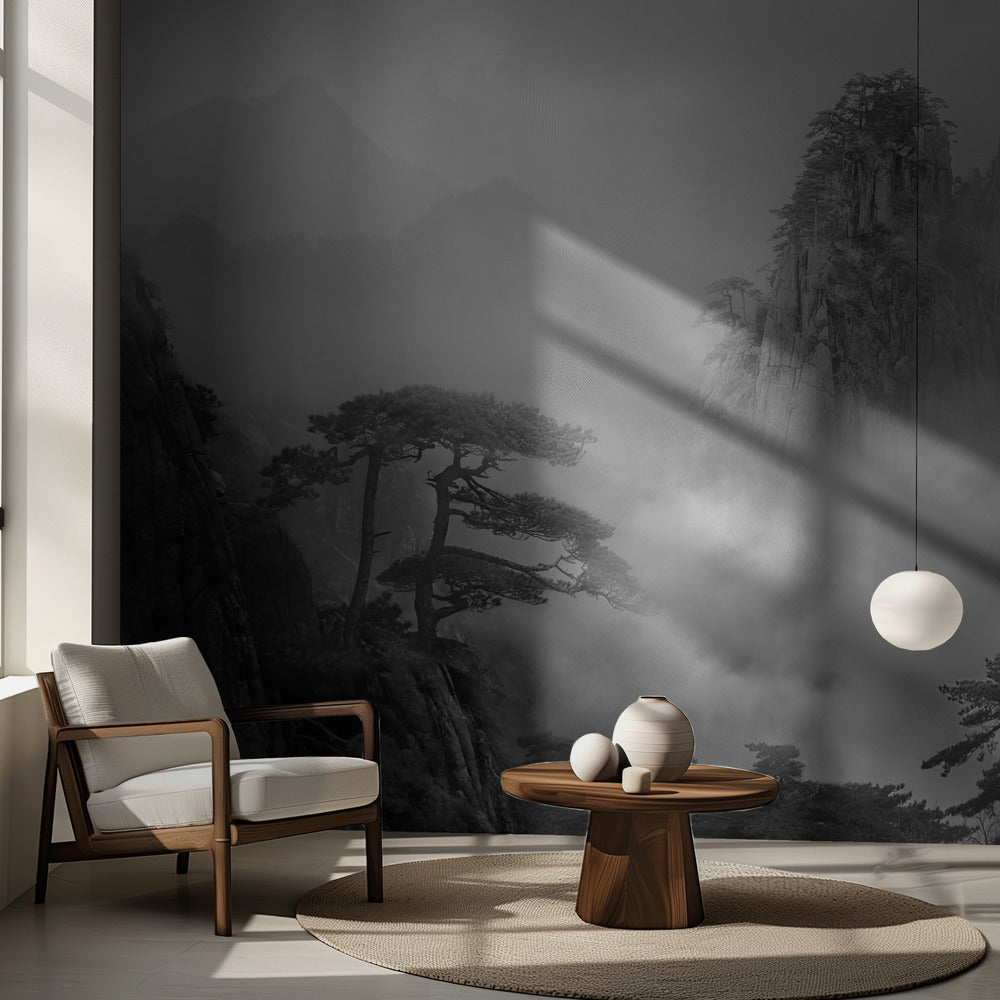 Huang Shan en la niebla | Papel Pintado Fotográfico