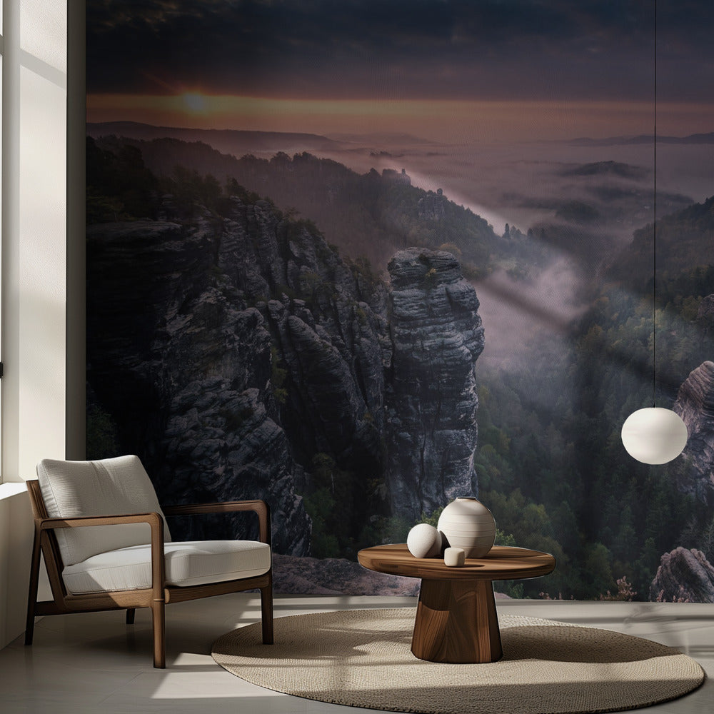 Amanecer en las rocas | Papel Pintado Fotográfico