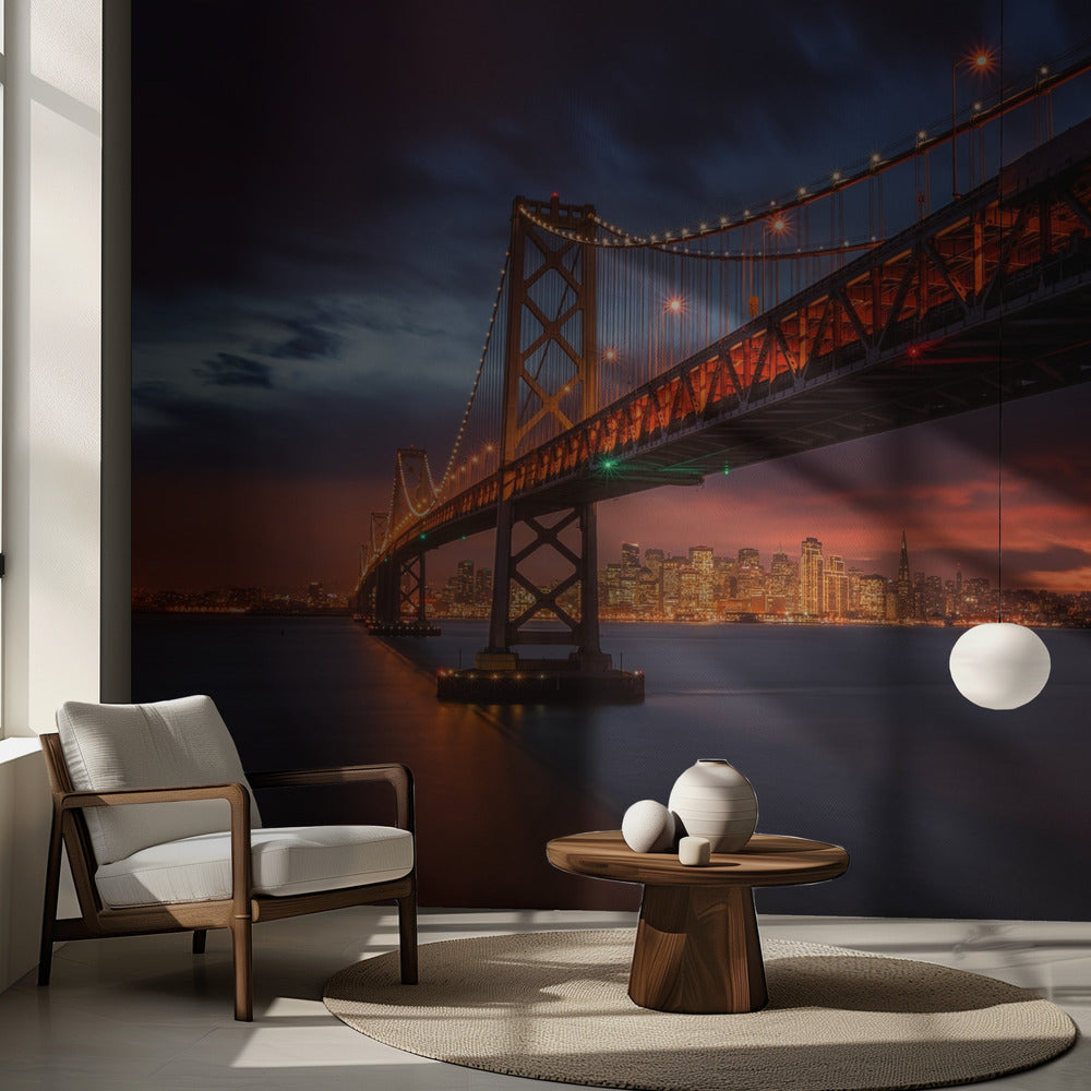 Bay Bridge yöllä | Valokuvatapetit