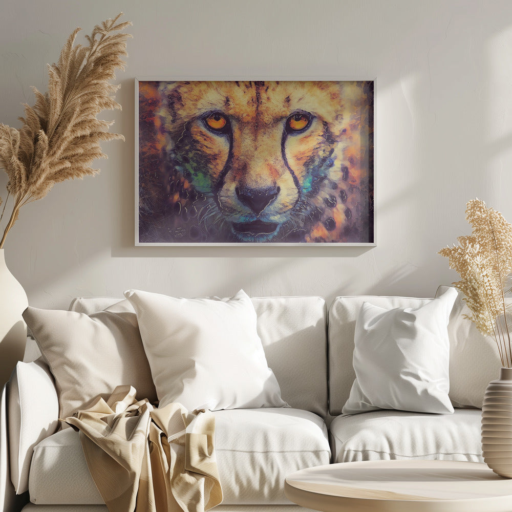 Tiere Leopard Aquarell Tierkunst | Poster