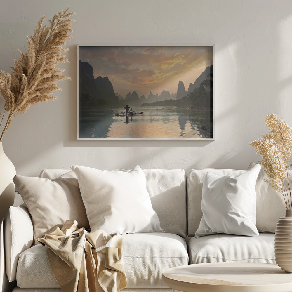 Goldener Li-Fluss | Poster - Kunstdruck