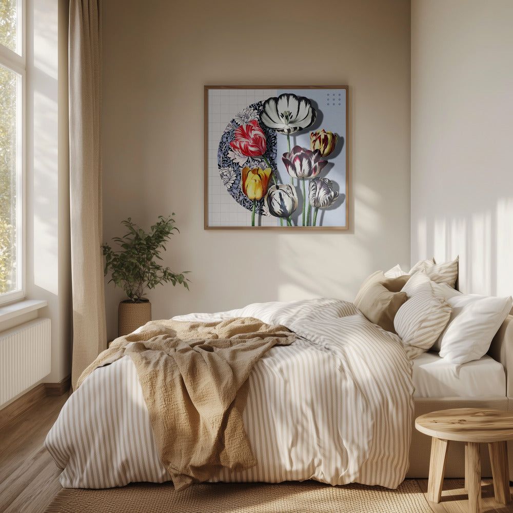 3D-Collage mit Tulpen | Poster