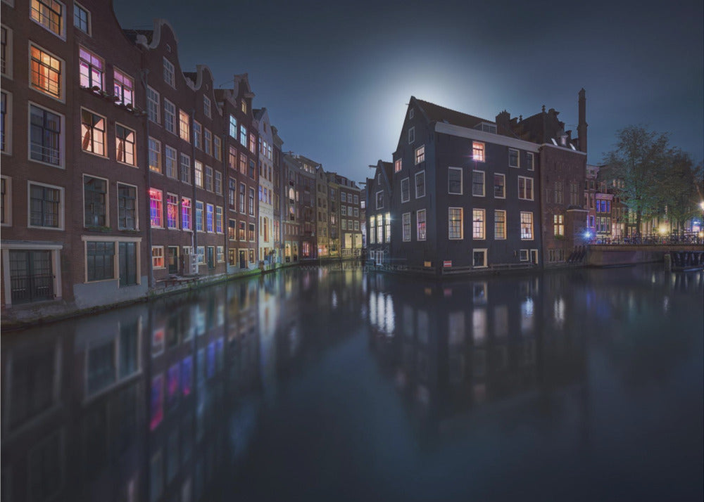Måneskin over Amsterdam | Fototapeter