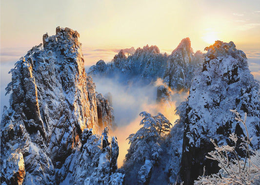 Sonnenaufgang am Berg Huang Shan | Fototapeten