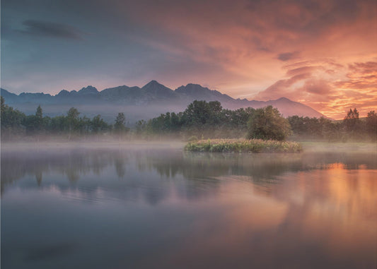 Tagesanbruch am See | Fototapeten