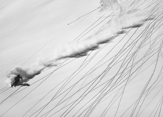 Skifahren im Pulverschnee | Poster - Kunstdruck