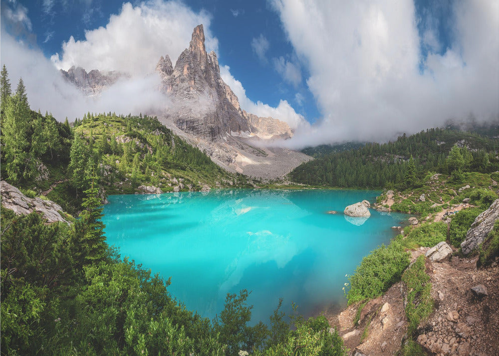 Veneto - Lago di Sorapis Panorama | Carta da Parati Fotografica