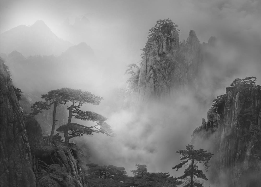 Huang Shan en la niebla | Papel Pintado Fotográfico