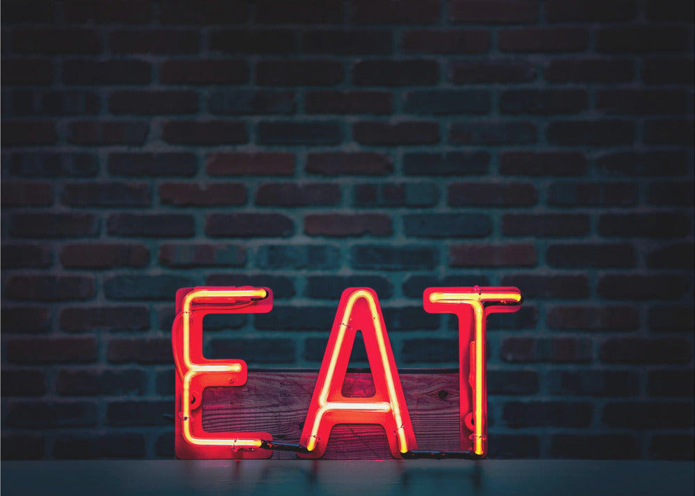 Essen in Neon | Fototapeten