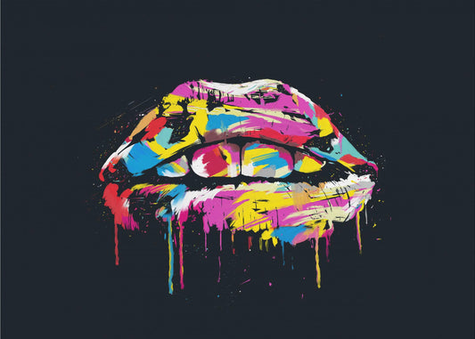 Bunte Lippen | Leinwand-Bilder